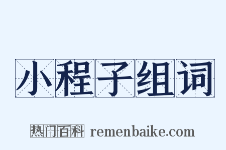 小程子组词是什么意思的图片
